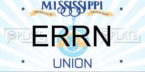 ERRN Mississippi License Plate