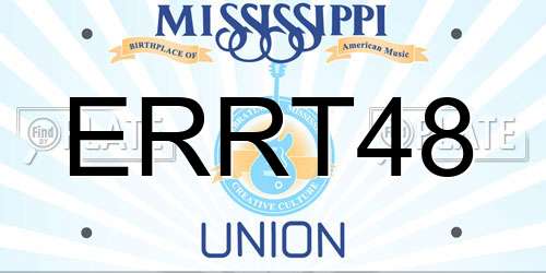 ERRT48 Mississippi License Plate