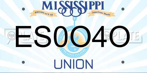 ES0O4O Mississippi License Plate