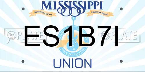ES1B7I Mississippi License Plate