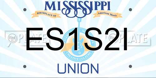 ES1S2I Mississippi License Plate