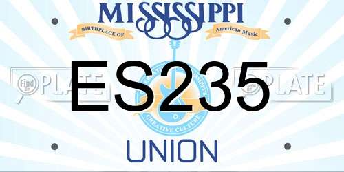 ES235 Mississippi License Plate