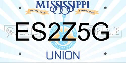 ES2Z5G Mississippi License Plate