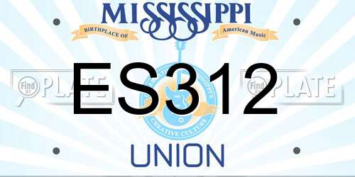 ES312 Mississippi License Plate
