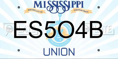 ES5O4B Mississippi License Plate
