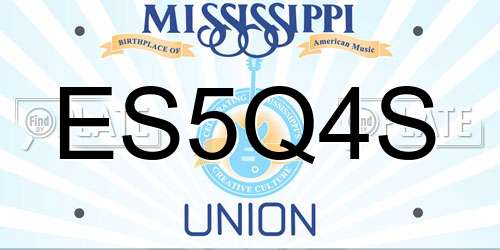 ES5Q4S Mississippi License Plate