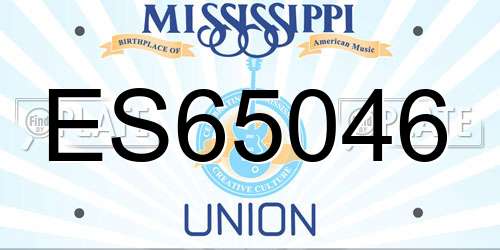 ES65046 Mississippi License Plate