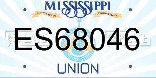 ES68046 Mississippi License Plate