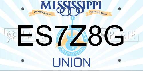 ES7Z8G Mississippi License Plate
