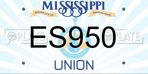 ES950 Mississippi License Plate