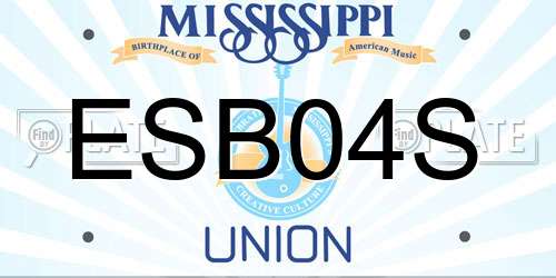 ESB04S Mississippi License Plate
