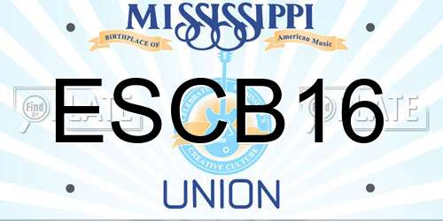 ESCB16 Mississippi License Plate