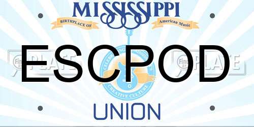 ESCPOD Mississippi License Plate