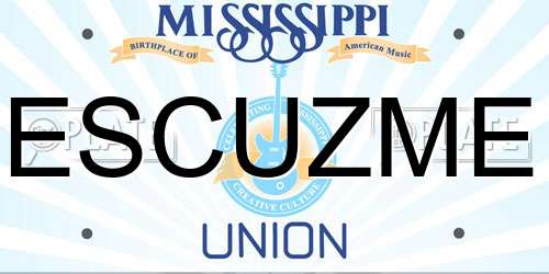 ESCUZME Mississippi License Plate