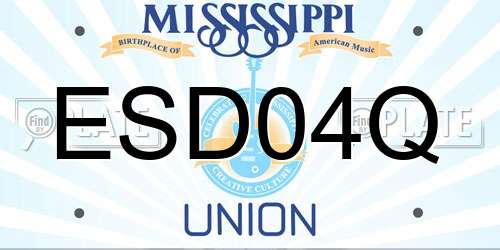 ESD04Q Mississippi License Plate