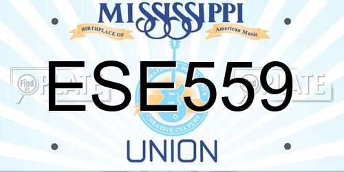 ESE559 Mississippi License Plate