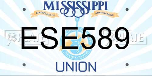 ESE589 Mississippi License Plate