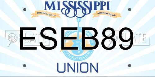 ESEB89 Mississippi License Plate