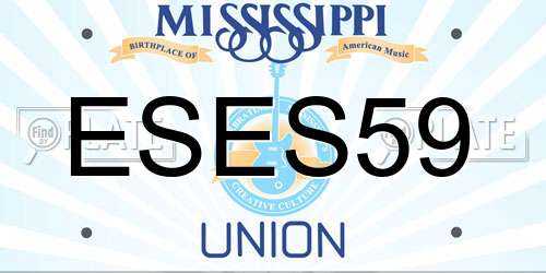 ESES59 Mississippi License Plate