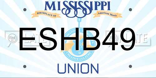 ESHB49 Mississippi License Plate