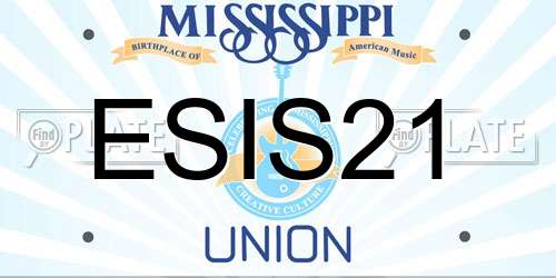 ESIS21 Mississippi License Plate