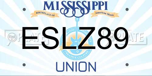 ESLZ89 Mississippi License Plate