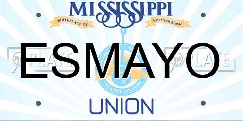 ESMAYO Mississippi License Plate