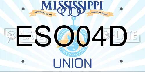 ESO04D Mississippi License Plate
