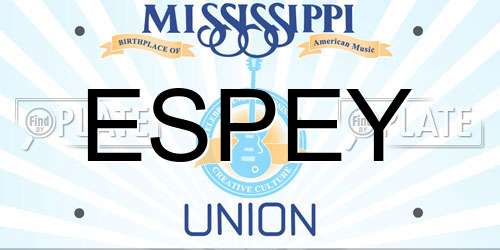 ESPEY Mississippi License Plate