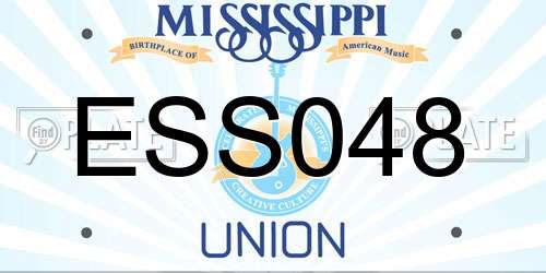 ESS048 Mississippi License Plate