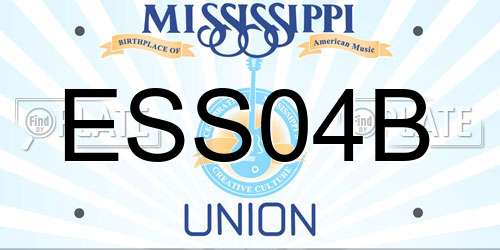 ESS04B Mississippi License Plate