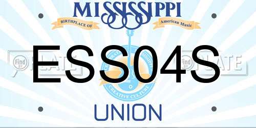 ESS04S Mississippi License Plate