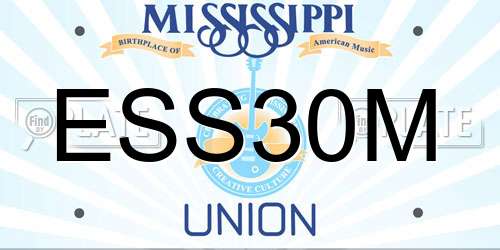 ESS30M Mississippi License Plate