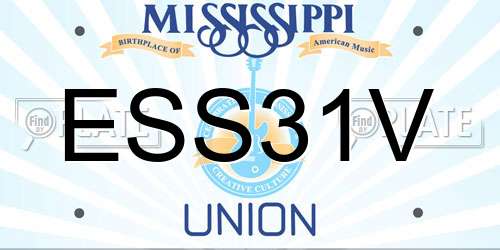 ESS31V Mississippi License Plate