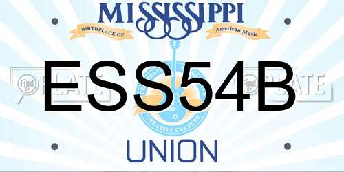 ESS54B Mississippi License Plate