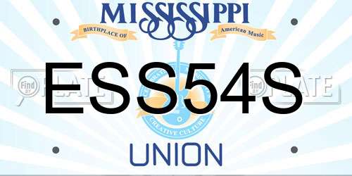 ESS54S Mississippi License Plate