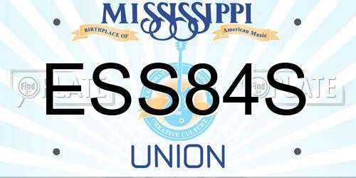 ESS84S Mississippi License Plate
