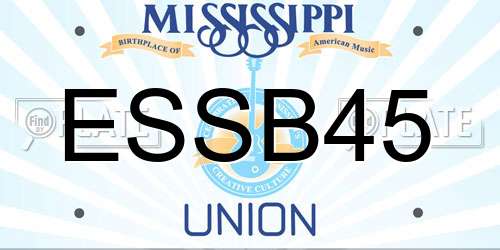 ESSB45 Mississippi License Plate
