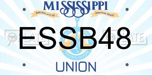 ESSB48 Mississippi License Plate