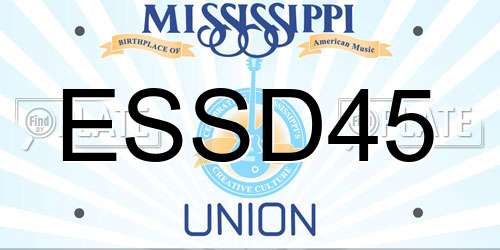 ESSD45 Mississippi License Plate