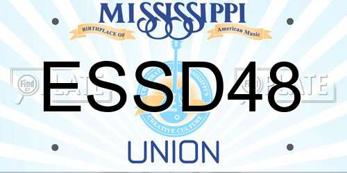 ESSD48 Mississippi License Plate