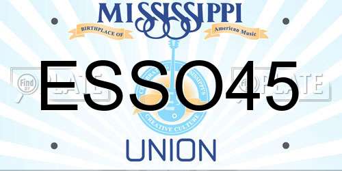 ESSO45 Mississippi License Plate