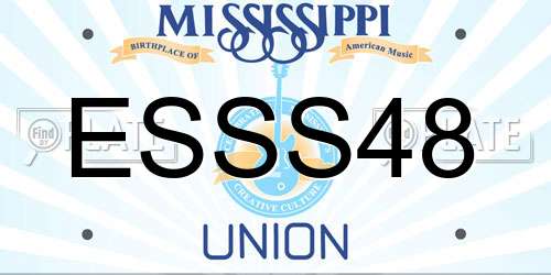 ESSS48 Mississippi License Plate