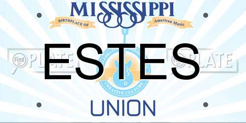 ESTES Mississippi License Plate