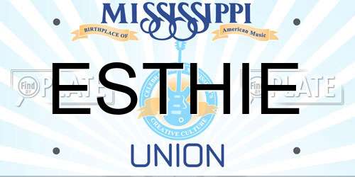 ESTHIE Mississippi License Plate