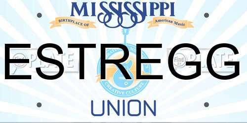 ESTREGG Mississippi License Plate