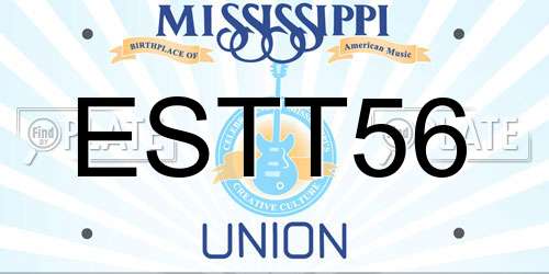 ESTT56 Mississippi License Plate