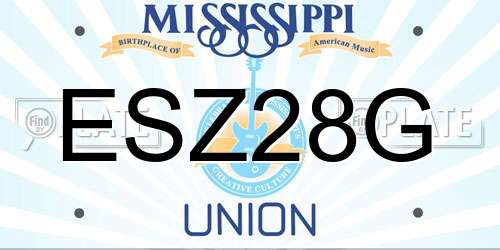 ESZ28G Mississippi License Plate