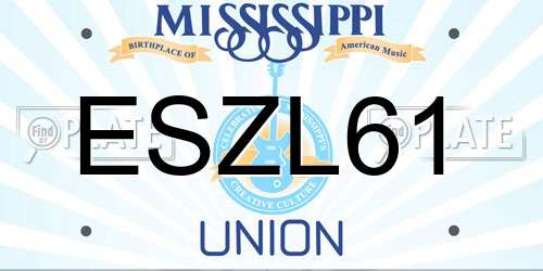 ESZL61 Mississippi License Plate