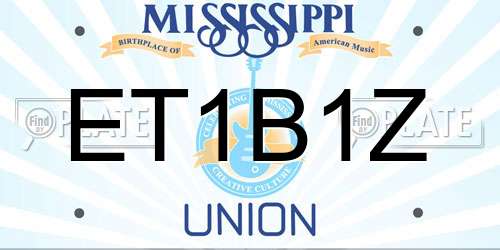 ET1B1Z Mississippi License Plate